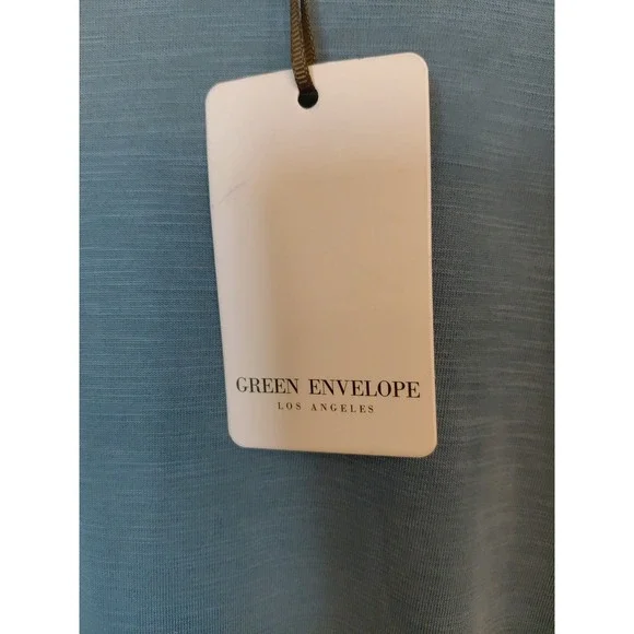 New W/ Tag Green Envelope Los Angeles Green Flutter Sleeve Top Womens Sz  XL - Picture 5 of 6